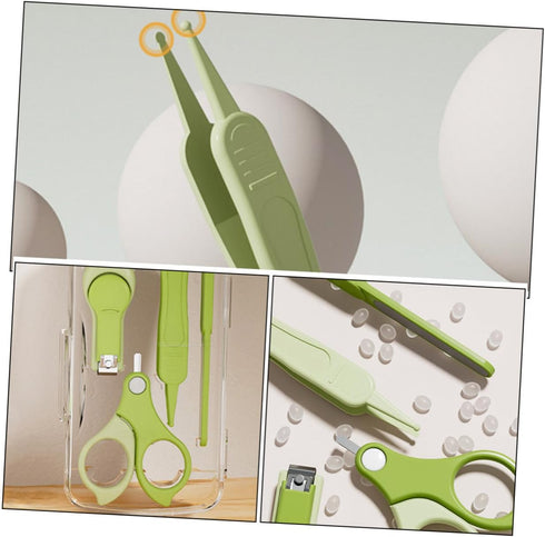 HEALSOPTHY Trimmer Nail Clippers Kit with Nail Filer and for Grooming Travel-Friendly for Newborns