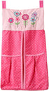 CribMATE 1 PC Pink Flower Owl Crib Diaper Bag, Crib Diaper Hanging Organizer Bag Baby Girl Gift Idea (Diaper Crib