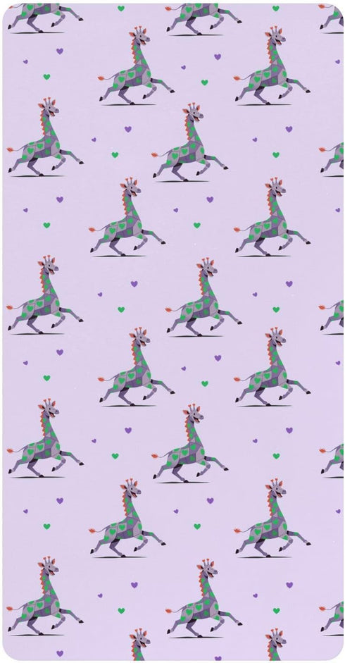 miaozhen Cotton Crib Sheets for Baby Boys Girls Soft Stretchy Funny Animal Giraffe