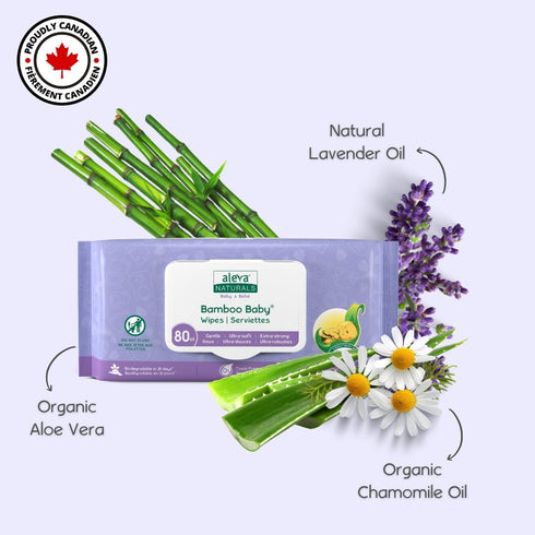 480 Aleva Naturals Bamboo Baby Wipes - ct