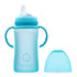 3-in-1 NB+,3M,6M,12M 8 oz) Glass Sippy Cups for Toddlers | Silicone Coated Glass Baby Bottles | Non-Toxic Transition