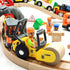 DSHMIXIA Set Set) Wooden Train Cars Track Accessories Rescue Roller Truck and Mix Truck Toys Small Vehicles Magnetic