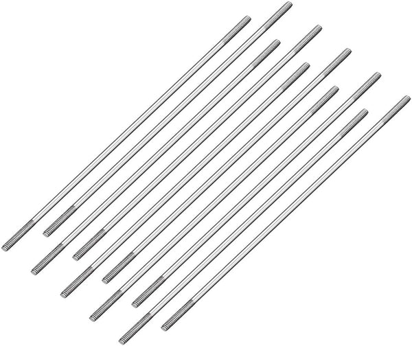 uxcell M2x95mm Pushrod Connector Stainless Steel Rod Linkage,for RC Boat,Car,Airplane,Helicopter,10pcs