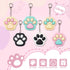 12 Zioyihan Pcs Cat Paw Fidget Toys Fidget Keychain, Mini Clicker Sensory Toy Anxiety and Stress Relief for Adults
