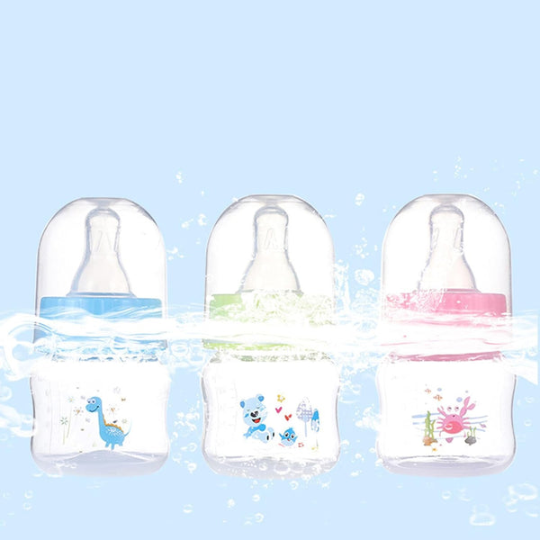 QERPON 1.7oz Baby Bottle Portable Baby Nursing Bottle Wide Neck Natural Flowing Easy to Milk Bottle for Infant Pet Dog