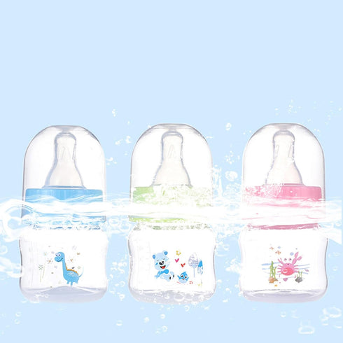 BOGEEL 1.7oz Baby Bottle Portable Baby Nursing Bottle Wide Neck Natural Flowing Easy to Milk Bottle for Infant Pet Dog