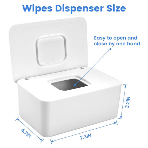 LEQXGO 2 Pack Baby Wipes Dispenser, Wipes Dispenser Baby Wipes Case, Baby Wipe Holder for Fresh Wipes, Non-Slip Wipes