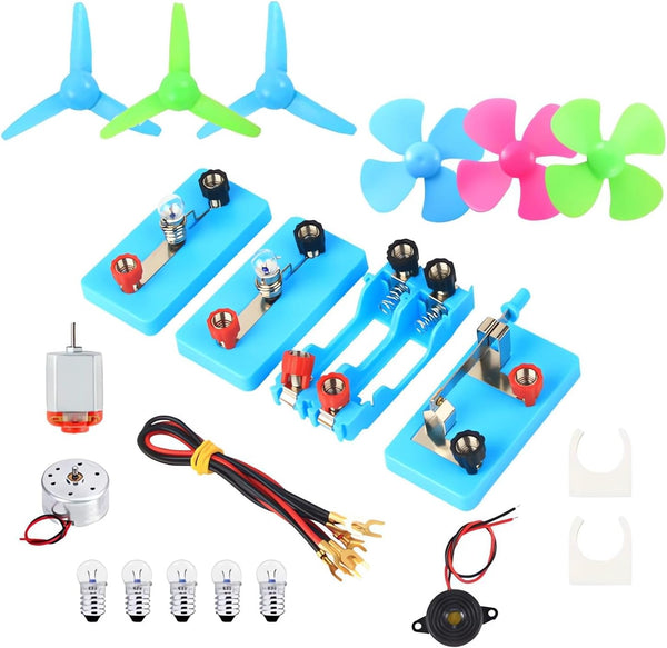 DC Electric Motor Circuit Board Kit, Educational Science Experiments Learning Set for Kids DIY STEM Toys