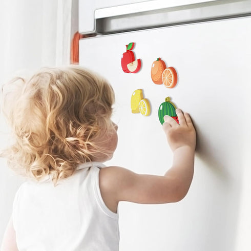 Fridge Magnet for Toddlers 1-3, Strong Rubber Cute Fruit Magnet for Kids, Baby Toys Gift