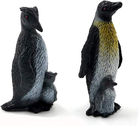 16Pcs Plastic Penguin Figurines - Cute Ocean Animal Penguin Figure Model Toys for Kids, Realistic & Detailed