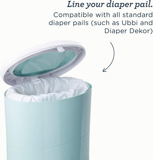 Waterproof Esembly Pail Pouch - Hangable Diaper Liner in Sea Salt