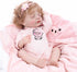 22 Inches 55 cm Lifelike Reborn Baby Doll, Vinyl Newborn Doll with Removable Dress, Realistic Baby Doll with Magnetic