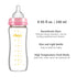2 Pack, 8 oz Matyz Glass Breastmilk Baby Feeding Bottle with Nipple, Slim and Light Bottle Easy to Hold, Food Grade