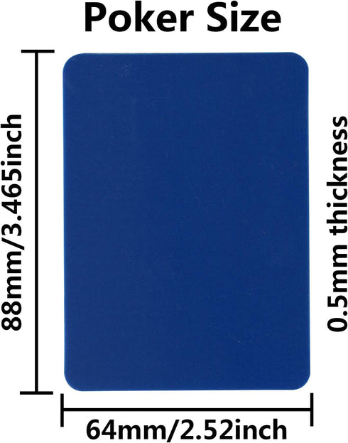 Yuanhe 12Pack Poker Cut Cards - Poker Size Casino Cutting Cards in Multi Colors for Home Games