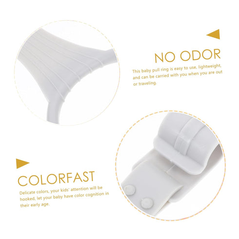 Totority 1 Pair Cot Playpen Items - Bed Crib Pull Rings Infant Stand Up Rings Safety Ring Child Accessories