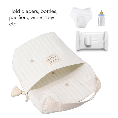 Diaper Bag Organizing Pouches, Multifunction Maternity Bag Mini Diaper Bag Diaper Bag Tote Quilted Cotton Cute Diaper