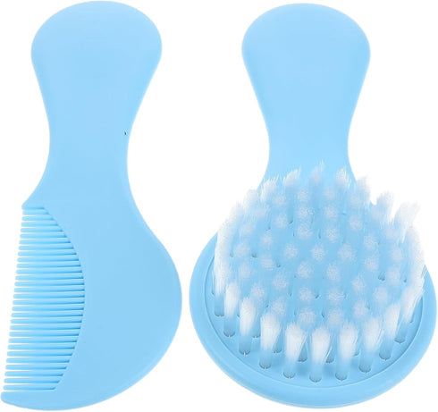 FAVOMOTO Newborn Hair Comb and Cradle Cap Brush Set for Babies, Scalp