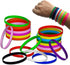 M.best 120 Pcs Silicone Wristbands, Blank Elastic Stretch Rubber Bracelets for Sports Teams, Kids Party Games,