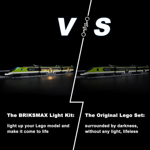 BRIKSMAX LED Lighting Kit for LEGO-60337 Express Passenger Train - Compatible with Lego City Building Blocks Model