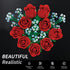 SMIDOLE Set 648pcs Red Rose Bouquet Building - DIY Mini Block Kits for Adults & Kids, Artificial Flowers for Home