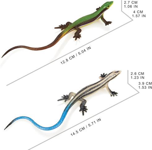 NAKIMO (Set Plastic Lizard Toys Lizard Figurine Realistic Fake Lizards Artificial Model Reptile Toy for Cake Decoration