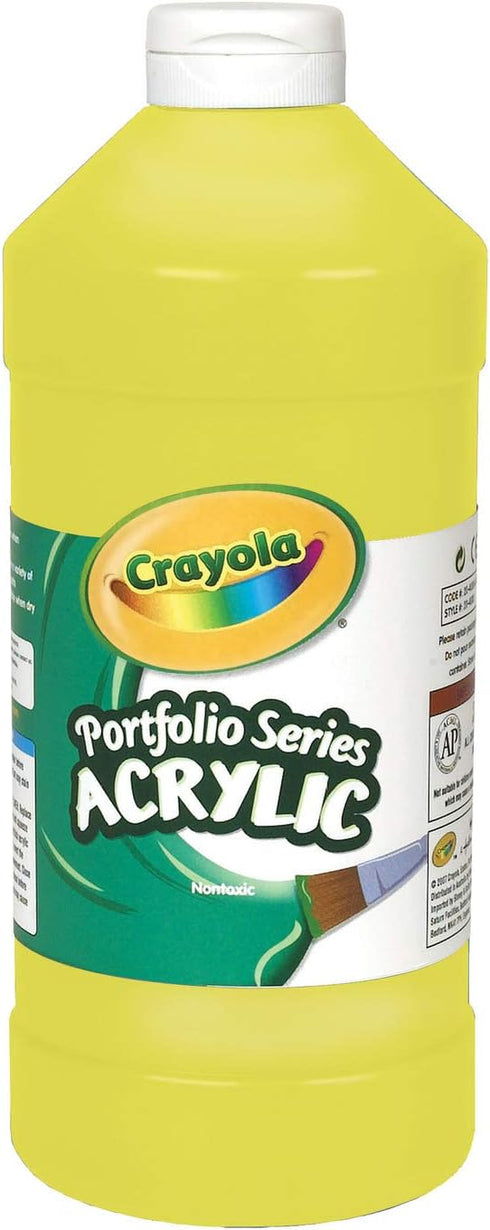 Crayola Acrylic Paint, Brilliant Yellow Kids Paint, 16oz