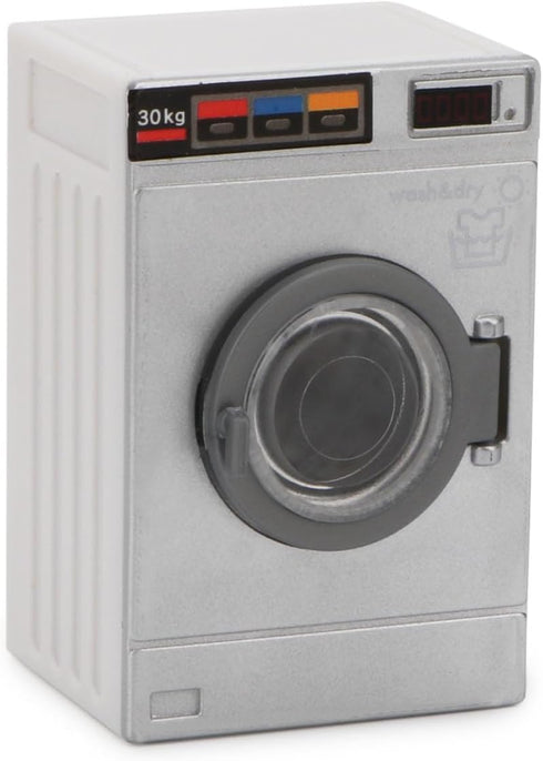 Dollhouse Miniature Washing Machine 1:12 Furniture Appliance Model Laundry Machine Mini House Washer Decoration Accessories Openable Lid Washer Dryer (Plastic)
