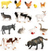 Volnau Mini Farm Toys Figures, 14PCS Barn Animal Figurines for Toddlers Kids, Christmas Birthday Gift, Plastic