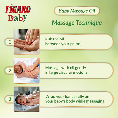 Generic 400 ml Figaro Baby Massage Oil with Goodness of Natural Olive oil enriched with vitamin E, Dermatologically