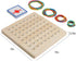 Wooden Geoboard Math Manipulative - Graphical Geo Board Montessori Educational Toys with Rubber Bands