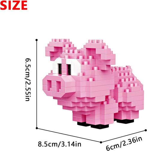 Kids Adult KLJM-10 Animal Micro Building Blocks Set for Home and Office Decoration (Piglet, 270PCS)