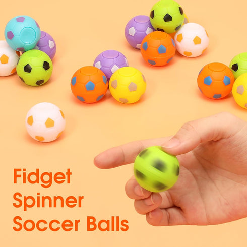 24 4-8 8-12, AZEN Pcs Soccer Party Favors for Kids Mini Fidget Spinners Soccer Ball Toys, Goodie Bags Stuffers