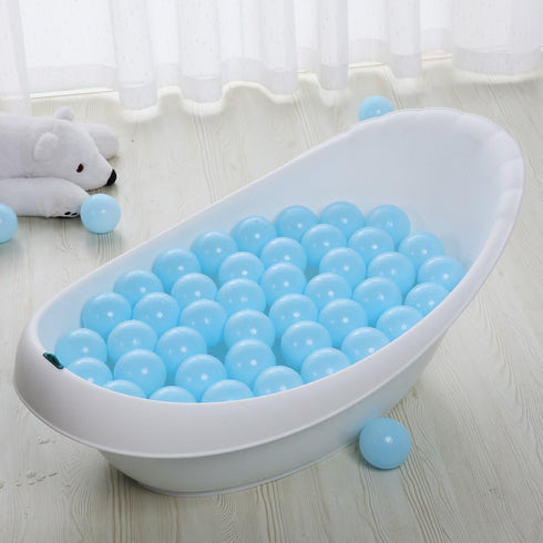 PlayMaty Ball Pit Balls, 2.75 inches, Plastic Phthalate & BPA Free, Crush Proof Stress Balls, Pack of 50 with Storage