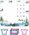 Forest Milestone Blanket Mountain Tree Baby Blanket, Newborn Gift Memento, Soft Swaddle Portable Crawl Pad