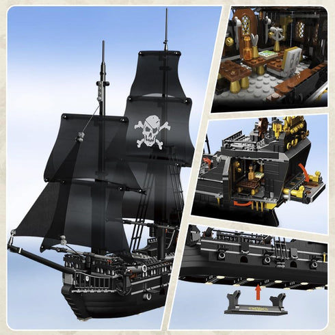 1424PCS Pirate Ship Building Blocks Toys, Creator Architecture Corsair Set, Great for 6+ Boys, Girls, Adults