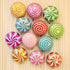 12 pcs 18" Sweet Candy Balloons - Round Lollipop Balloons for Birthday Wedding Party