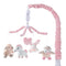 JOLLITO Crib Mobile for Girls, Soft Pink Musical Baby Crib Mobile with