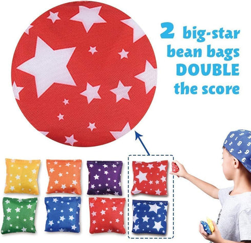RaboSky Small Bean Bags for Kids - Mini Toss Game, Cornhole Toy for Toddler Preschool, Outdoor Activities