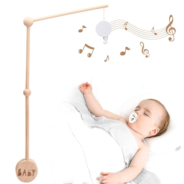 JETMHH Baby Crib Mobile Arm Wooden Holder 30 inch Beech Hangers with