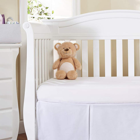 1 Pack UOMNY Crib Sheet White Fitted Crib Sheets Baby Sheet for Standard Crib and Toddler Mattresses Nursery Bedding