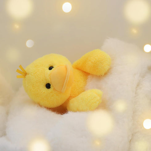 Plush Velvet Duck Stuffed Animal, Apricot Lamb Toys, Soft Cuddly, Perfect for Child, 9 Inches
