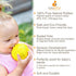 caaocho Pure Natural Rubber Sensory Ball Sunshine 3" - BPA Free Baby Toy for Sensory Development, Perfect Bouncer