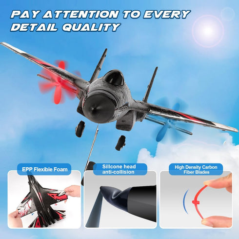SU27 2.4GHz 6-axis 2 New Upgrade RC Airplane, Remote Control Fighter Toys, Gyro Stabilizer RTF Glider Aircraft Plane