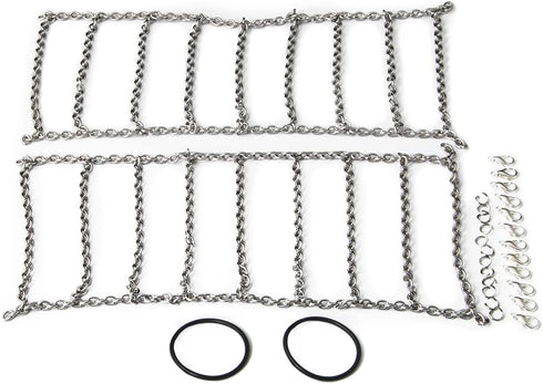 4Pcs Wheel Tires Metal Snow Chains - 1.9/2.2inch for 1/10 TRX-4 Axial SCX10 90046 RC Crawler Car (130MM)