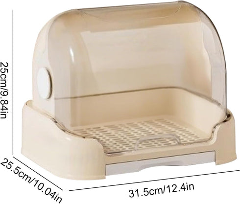 Generic Baby Bottle Storage Organizer Nursing Box Drying Rack with Cover,Dustproof Case Portable Container for Cabinet