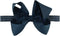 RuffleButts Girls Navy Bow Headband - One Size