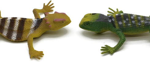 Kvvdi 12pcs 5 Inch Colorful Fake Plastic Lizard Toys, Realistic Reptile Action Figures