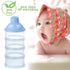 Accmor 4 Formula Dispenser On The Go, Compartments Stackable Formula Container for Travel, Baby Milk Powder Kids Snack