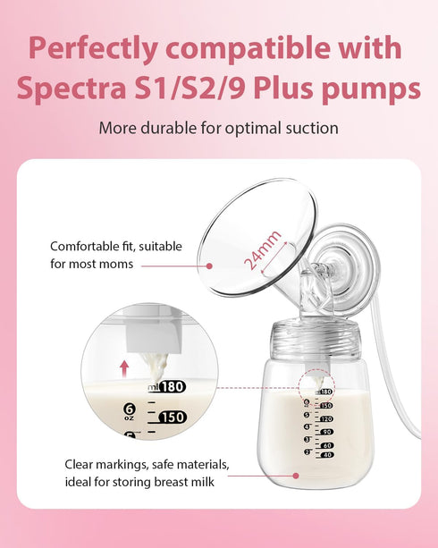 S1/S2/9 2Pcs 2Pcs 29mm Pump Parts Compatible with Spectra Plus, Duckbill Valves and Flange (Not Original Spectra