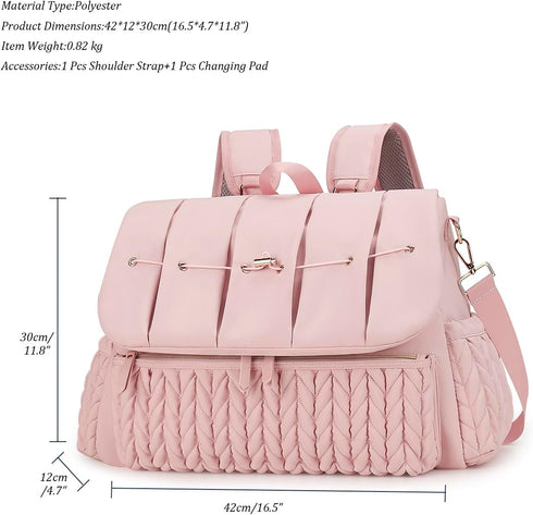 Backpack Backpack Lmbabter Diaper Bag Messenger Bag Travel Maternity Bags Stylish Baby Bag with Changing Pad for Mom